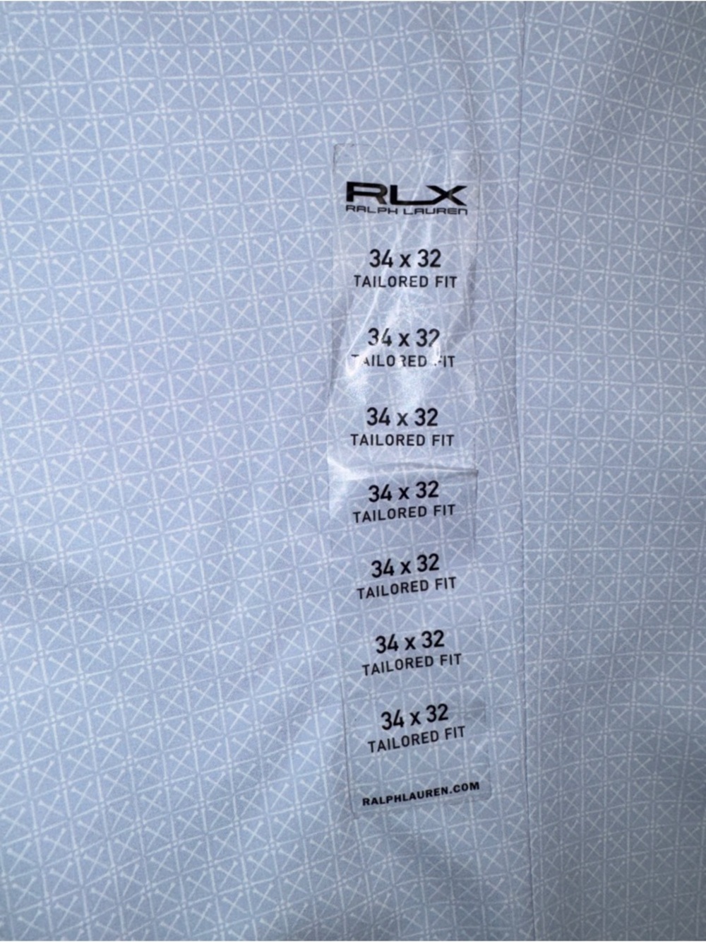 NWT RLX Ralph Lauren Golf Pants 34x32 Light Blue Tailored Fit Water Repellent - Picture 4 of 16